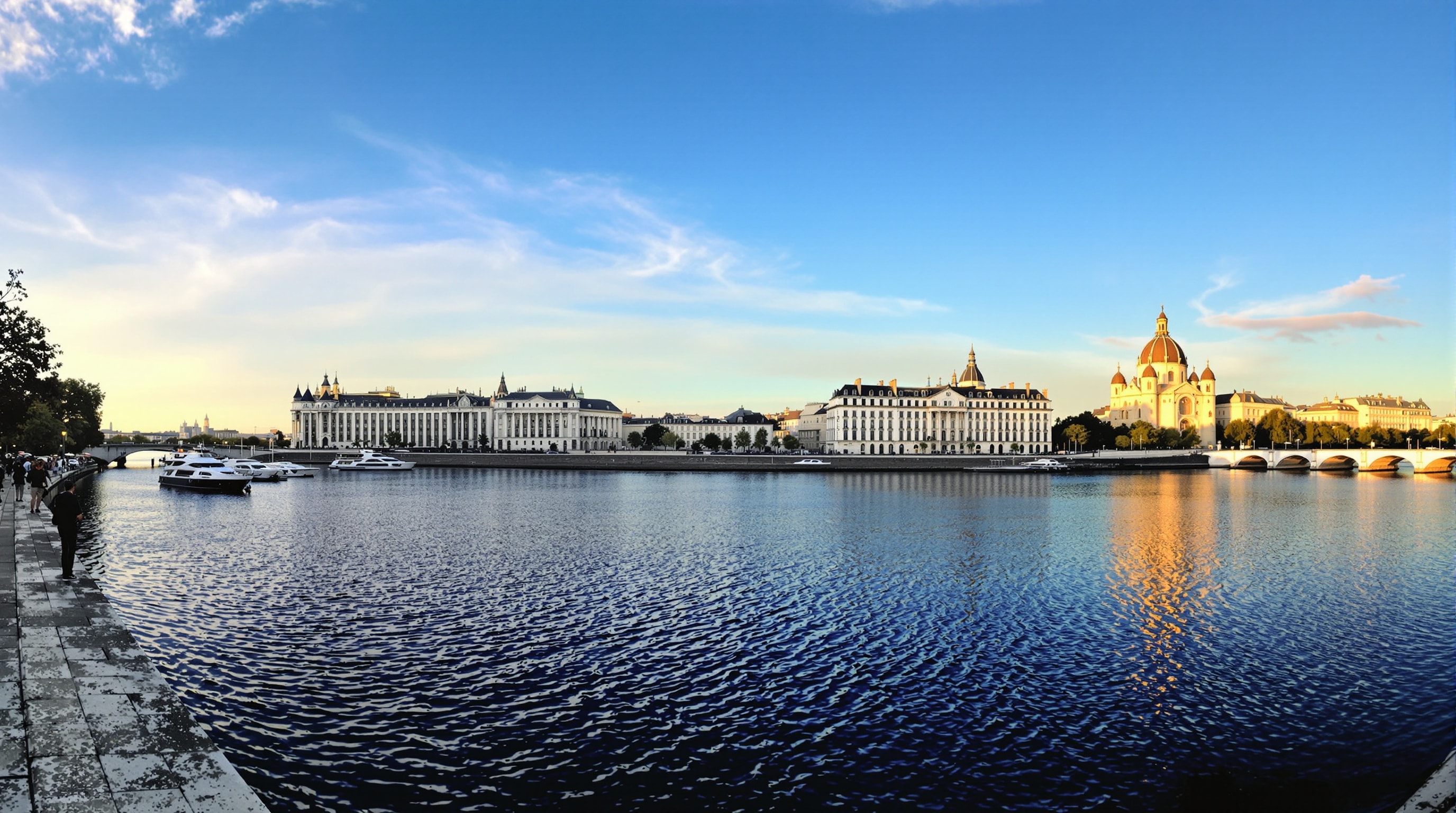 Panorama de Bordeaux au bord de la Garonne